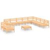 vidaXL 11-tlg. Garten-Lounge-Set Massivholz Kiefer