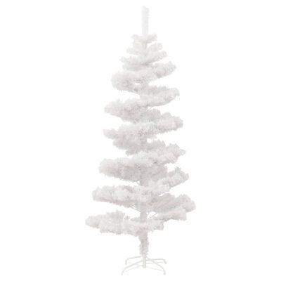 vidaXL Spiral-Weihnachtsbaum mit Beleuchtung und Ständer Weiß 180 cm