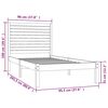 vidaXL Massivholzbett Wei&szlig; 90x200 cm