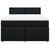 vidaXL Boxspringbett mit Matratze Schwarz 140x190 cm Stoff