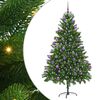 vidaXL Weihnachtsbaum mit 300 LEDs mit St&auml;nder Gr&uuml;n 210 cm PE