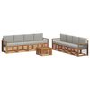 vidaXL Outdoor-Sofagarnitur 9 stk. Natur und Hellgrau