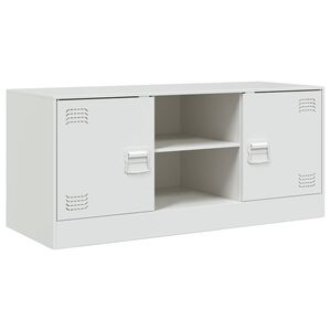 vidaXL TV-Schrank Wei&szlig; 99x39x44 cm Stahl
