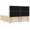 vidaXL Boxspringbett mit Matratze Creme 180 x 200 cm Stoff