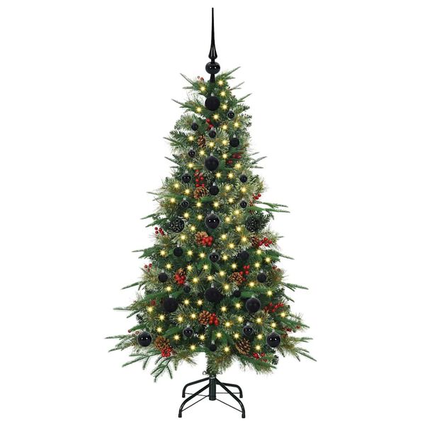 vidaXL K&uuml;nstlicher klappbarer Weihnachtsbaum Gr&uuml;n 120 cm PE und PVC