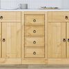 vidaXL Schrank mit Speicher Honig 40 x 46 x 81 cm Massives Kiefernholz