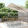 vidaXL 9-tlg. Gartenbar-Set Grau Poly Rattan & Massivholz Akazie