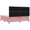 vidaXL LED Boxspringbett mit Matratze Rosa 200 x 200 cm Stoff