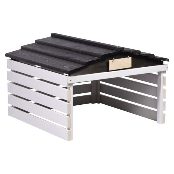 dobar Garage für Mähroboter Schwarz und Weiß