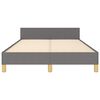 vidaXL Bettgestell ohne Matratze Dunkelgrau 120x200 cm Stoff