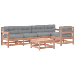 vidaXL 6-tlg. Garten-Lounge-Set mit Kissen Massivholz Douglasie