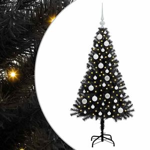 vidaXL Weihnachtsbaum mit 150 LEDs mit St&auml;nder Schwarz 120 cm PVC