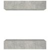 vidaXL TV-Schr&auml;nke 4 Stk. Betongrau 80x30x30 cm Holzwerkstoff