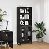vidaXL Highboard Schwarz Eichen-Optik 69,5 x 34 x 180 cm Holzwerkstoff