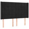 vidaXL Kopfteil mit Ohren Schwarz 147x16x118/128 cm Samt