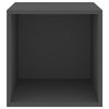 vidaXL Wandschrank Grau 37x37x37 cm Holzwerkstoff