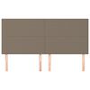 vidaXL Kopfteil Taupe 180x5x118/128 cm Stoff