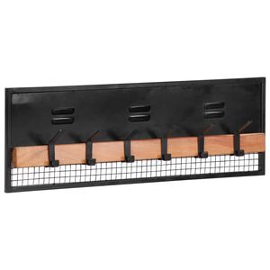 vidaXL Wandgarderobe 90x11x30 cm Massivholz Mango