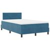 vidaXL Boxspringbett mit Matratze Dunkelblau 120 x 190 cm Samt