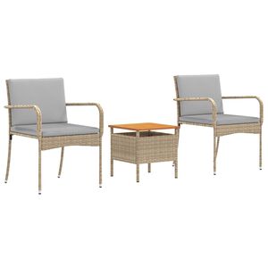 vidaXL Garten Set Beige Poly-Rattan