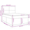 vidaXL Boxspringbett mit Matratze Blau 160x200 cm Stoff