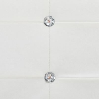 vidaXL Bett mit Memory-Schaum-Matratze Weiß Kunstleder 120×200cm