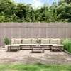 vidaXL 8-tlg. Garten-Lounge-Set mit Kissen Anthrazit Poly Rattan