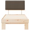 vidaXL Bettgestell mit gepolstertem Kopfteil Taupe 90 x 200 cm