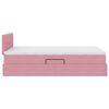 vidaXL Bett mit Stauraum und LED mit Matratze Rosa 120 x 200 cm Samt