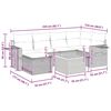 vidaXL 7-tlg. Garten-Sofagarnitur mit Kissen Beige Poly Rattan