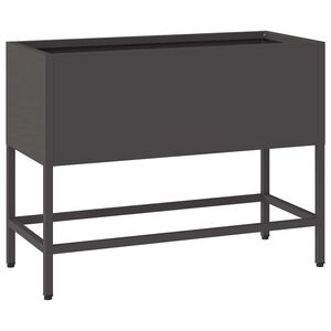 vidaXL Hochbeet Gartenpflanzer Schwarz 60 x 26 x 45 cm Stahl
