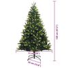 vidaXL K&uuml;nstlicher geflammter Weihnachtsbaum 150 LEDs Gr&uuml;n 120 cm