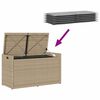 vidaXL Outdoor-Sitzbank mit Stauraum und Kissen Beige 100 cm