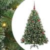 vidaXL K&uuml;nstlicher Weihnachtsbaum mit 150 LEDs Gr&uuml;n 150 cm PE und PVC