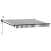 vidaXL Elektrische ausziehbare Markise Anthrazit und Wei&szlig; 3 x 2 m