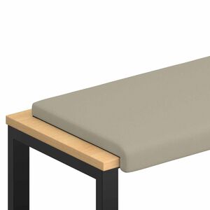 vidaXL Bankkissen Strukturiertes Samt Sand Tiefe 35 cm