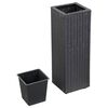 vidaXL Garten-Hochbeete 3-tlg. Poly Rattan Schwarz