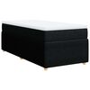 vidaXL Boxspringbett mit Matratze Schwarz 90x200 cm Stoff
