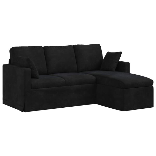 vidaXL Sofa Schwarz Gesamtabmessungen: 178 x 134 x 80 cm (B x T x H)