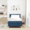 vidaXL Boxspringbett mit Matratze mit Kopfteil Blau 90 x 190 cm Stoff