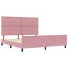 vidaXL Boxspringbett mit Kopfteil Rosa 180 x 200 cm Samt