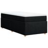 vidaXL Boxspringbett mit Matratze Schwarz 90x190 cm Stoff