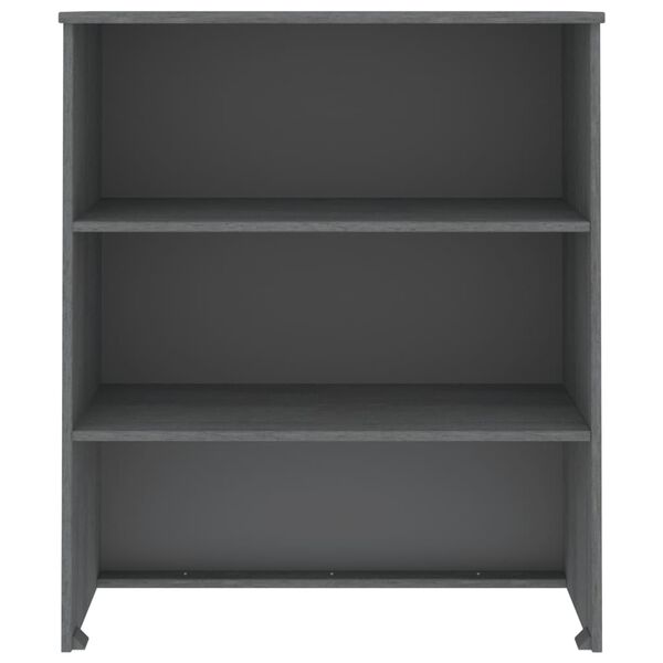 vidaXL Highboard-Oberteil HAMAR Dunkelgrau 85x35x100 cm Massivholz