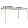 vidaXL Pergola mit Schiebedach Creme 395x292x230 cm