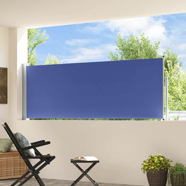 vidaXL Ausziehbare Seitenmarkise 100x300 cm Blau