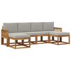 vidaXL Outdoor-Sofagarnitur 6 pcs Nat&uuml;rlich und Hellgrau Polyester