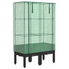 vidaXL Hochbeet mit Gew&auml;chshaus-Aufsatz Rattan-Optik 80x40x140 cm