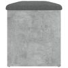 vidaXL Sitzbank mit Stauraum Betongrau 102x42x45 cm Holzwerkstoff