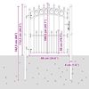 vidaXL Zauntor mit Spitzen Grau 125 x 100 cm Pulverbeschichteter Stahl