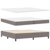 vidaXL Boxspringbett mit Kopfteil Taupe 200 x 200 cm Stoff